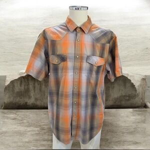 Northwest Territory Plaid Western Shirt Cowboy Ranch Workwear Gorpcore SZ L
